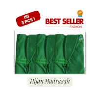 3 PCS Kerudung Sekolah Warna Hijau Madrasah TK/SD/SMP dan SMA Astri Instan Jilbab Anak Serut Muslim 