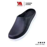 Yumeida GT-9118 L - Sepatu Pria Slip On Laki-Laki Karet Anti Air 42 Hitam