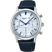 agnes b. 法式簡約太陽能計時腕錶(VR42-KRH0B/BZ5008X1)