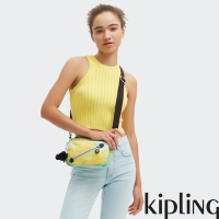Kipling 黃綠渲染印花手提肩背兩用包-NEW MILOS