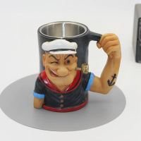 Ly cà phê Popeye Power Mug mới 3D, ly Popeye Man Power, đồ trang trí ly cà phê tại nhà, quà tặng