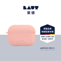 【LAUT 萊德】AirPods Pro 2 矽膠防塵保護殼-粉紅(支援無線充電)