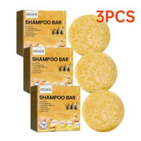 3PCS Anti Hair Loss Ginger Shampoo Thick Moisturizing Shampoo Bar Hair Scalp Massage Conditioning Shampoo Bar