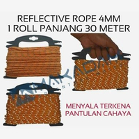 MAKADAM - Tali Prusik Multipurpose 4 MM 1 ROLL 30 METER Reflective Rope Orange