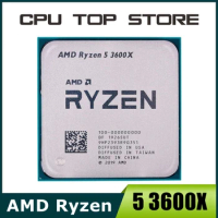 Used AMD Ryzen 5 3600X R5 3600X 3.8GHz Six-Core Twelve-Thread CPU Processor 7NM 95W L3=32M 100-000000022 Socket AM4