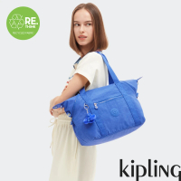 【KIPLING官方旗艦館】深邃亮藍色手提側背包-ART