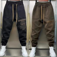 Casual Cargo Pants For Men Latest Big Pocket Harem Baggy Sweatpants Jogger Hip Hop Streetwear Y2k Pants Letter Printed Trousers