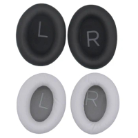 1 Pair Replacement Ear Pads Cushions Protein Leather Headphones Ear Cushions Headset EarPads for Bose QC45 QuietComfort 45