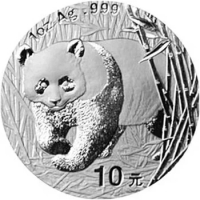 2001 China Panda Silver Coin Real Original 1oz Ag.999 Silver Commemorative World Collect Coins