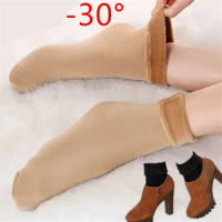 Autumn and Winter Socks mink Velvet Thick Thermal Sleeping Socks Female Thick Downy Snow Socks Comfortable skarpetki calcetines