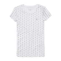 TOMMY 經典刺繡標誌點點設計素面短袖T恤(女)-白色