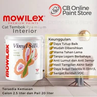 CAT TEMBOK MOWILEX - PUTIH MELATI E-7000 - PAIL VINYL SILK