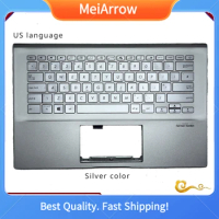 MEIARROW New/org For ASUS VivoBook 14s S14X S431 S431f S4500FL S4500F Palmrest US keyboard upper cover,Silver