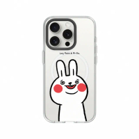 【RHINOSHIELD 犀牛盾】iPhone 14系列 Clear MagSafe兼容 磁吸透明手機殼/傻笑(懶散兔與啾先生)