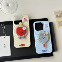Magnetic iPhone 13/14/12 Badminton Table Tennis Stand iPhone 15 Pro Max Phone Case t4b01-04