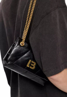 BIMBA Y LOLA Bimba Y Lola Small Black Leather Bag Flap