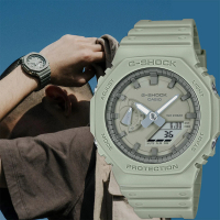 【CASIO 卡西歐】G-SHOCK 八角 農家橡樹 大自然色系手錶 畢業禮物(GA-2100NC-3A)