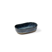 【SERAX】MERCI/N°8長方深盤/9.8cm/藍灰(比利時米其林餐瓷家飾)