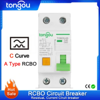 Type A RCBO 6KA 1P+N 16A 25A 32A 40A Electromechanical Residual Current Circuit Breaker With Over Current and Leakage Protection