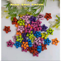 Manik Smile Bintang Mote Smile Smiley Akrilik Smile Bintang Manik Beads Smile Akrilik