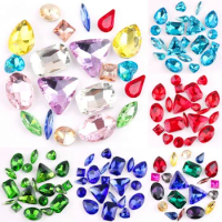 10 shapes mix clear &amp; jelly candy AB various colors glass crystal rhinestone beads glue on handicraft phone cover diy trim