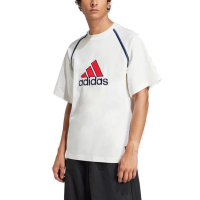 【adidas 愛迪達】運動 搶眼 寬鬆 圓領短袖T恤 BADGE TEE 男 - IM7840