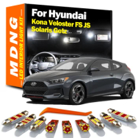 Canbus For Hyundai Kona Getz Veloster FS JS Solaris LED Bulb Interior Sun Visor Reading Map Dome Trunk Light Kit Car Accessories