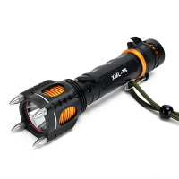 防水遠射強光手電筒 保安防身防狼器材 LED探照燈T6燈 多功能充電