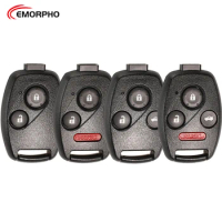 EMORPHO Remote Car Key Shell Case Replacement Cover For 2003-2013 Honda Civic Pilot CRV Accord 2 2+1 3 3+1 Buttons No Blade
