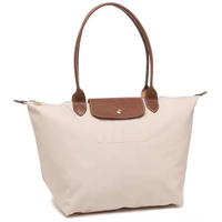 กระเป๋า Longchamp ของแท้ [หูจับยาว M*L] กระเป๋าผ้าไนลอน กระเป๋าช้อปปิ้ง กระเป๋าสะพาย กระเป๋าถือ กันน
