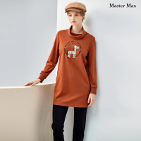 【Master Max】小翻領斑馬可愛長板T恤(8227108)