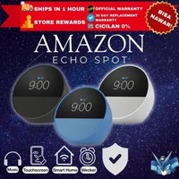 Amazon Echo Spot Smart alarm clock with vibrant sound Alexa BLUE