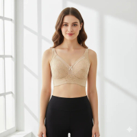 Cynthia No Wire Bra Low V Mama Semi Torso 2 Cup D Kait 4 Cup E Kait 5 Bahan Powernet Renda Camelia 2