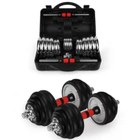 Weights 50 Kg 20kg 50kg Gimnasio Musculation-acce Cast Iron Kit De Mancuernas Adjustable Barbell Dumbbells Set Gym Equipment