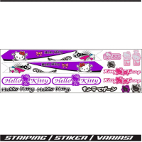 STRIPING SEPEDA ANAK VARIASI MOTIF HELLO KITTY VARIASI STIKER SEPEDAH STICKER