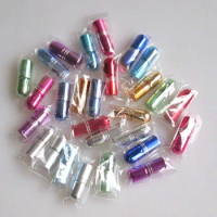 3ml colorful Aluminum Small Glass Roll on Bottle Refillable Roller Essential Oil Bottle Travel Perfume Vials