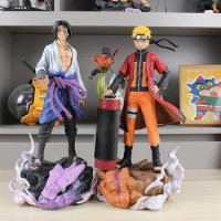 43cm Naruto New Limited Edition Anime Figure Uzumaki Naruto Uchiha Sasuke Action Figure Collection Ornaments Model Doll Gift Toy