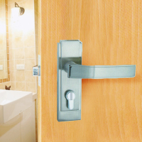 守門員系列 浴室鎖 水平把手鎖 銀色 60mm 下座水平鎖 浴廁鎖 管型板手鎖(P607-1 通道鎖 廁所鎖)