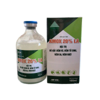 Amox 20% LA chai 20ml- v.iêm v.ú, v.iêm t.ử c.ung, v.iêm d.a, b.ỏ ă.n không rõ ng.uyên nh.ân