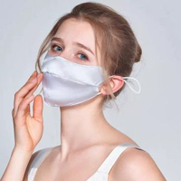 真絲防曬面罩睡眠透氣護全臉罩夏防紫外線口罩桑蠶絲防油煙面紗女