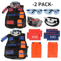 Kids Tactical Outdoor Vest Holder Kit Children Game Guns Accessories Toys For Nerf N-Strike Elite Series Boys Gifts Toy