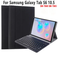 Case Keyboard For Samsung Galaxy Tab S6 Lite 10.4 S6 S4 S5E 10.5 SM P610 P615 T860 T865 T830 T835 T720 T725 Tablet Cover Shell