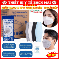 Khẩu Trang Y Tế 4D KF94 Mạnh Khuyên 4 Lớp Lọc Kháng Khuẩn - Hộp 300 Chiếc