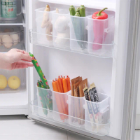 【Dagebeno荷生活】冰箱卡扣式高款分類收納盒冰箱門後側邊整理保鮮盒(3入)
