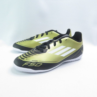 adidas IG9326 梅西 F50 Club MESSI 中大童 足球鞋 室內 平底 金【iSport愛運動】