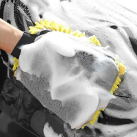 Anti-scratch Car Wash Glove Multifunctional Thicken Car Wax Detailing Brush Double-faced Microfiber Coral Mitt Car Wash