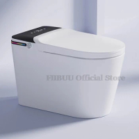 Elongated Smart Toilet Bidet Built In Water Tank Heated Seat Intelligent Toilet Night Light Auto Flush Auto Open Digital Display