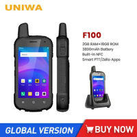 UNIWA F100 Walkie Talkie Smartphone 4Inch SC9863A Octa Core 2GB+16GB Android 10 Mobile Phone 3800mAh 1.6GHz PTT 4G Cellphone NFC