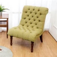 【BODEN】亞爵美式復古風布沙發單人座椅(綠色/二入組合)