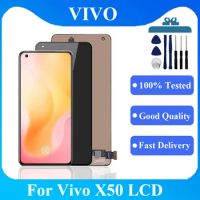 6.56" Original AMOLED For Vivo X50 2004 LCD Display LCD Touch Screen Digitizer Assembly Replacement 